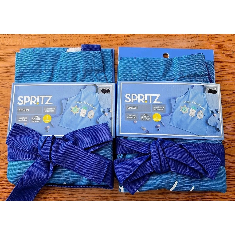 NWT Kids Hanukkah Cooking Apron Blue - Spritz™ Set‎ Of Two